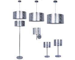 Set van 7 Moderne Lampen in Zilver/Chroom