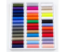 Polyester naaigaren – 39 klossen van 100 m – diverse kleuren – Ideaal als Startkit