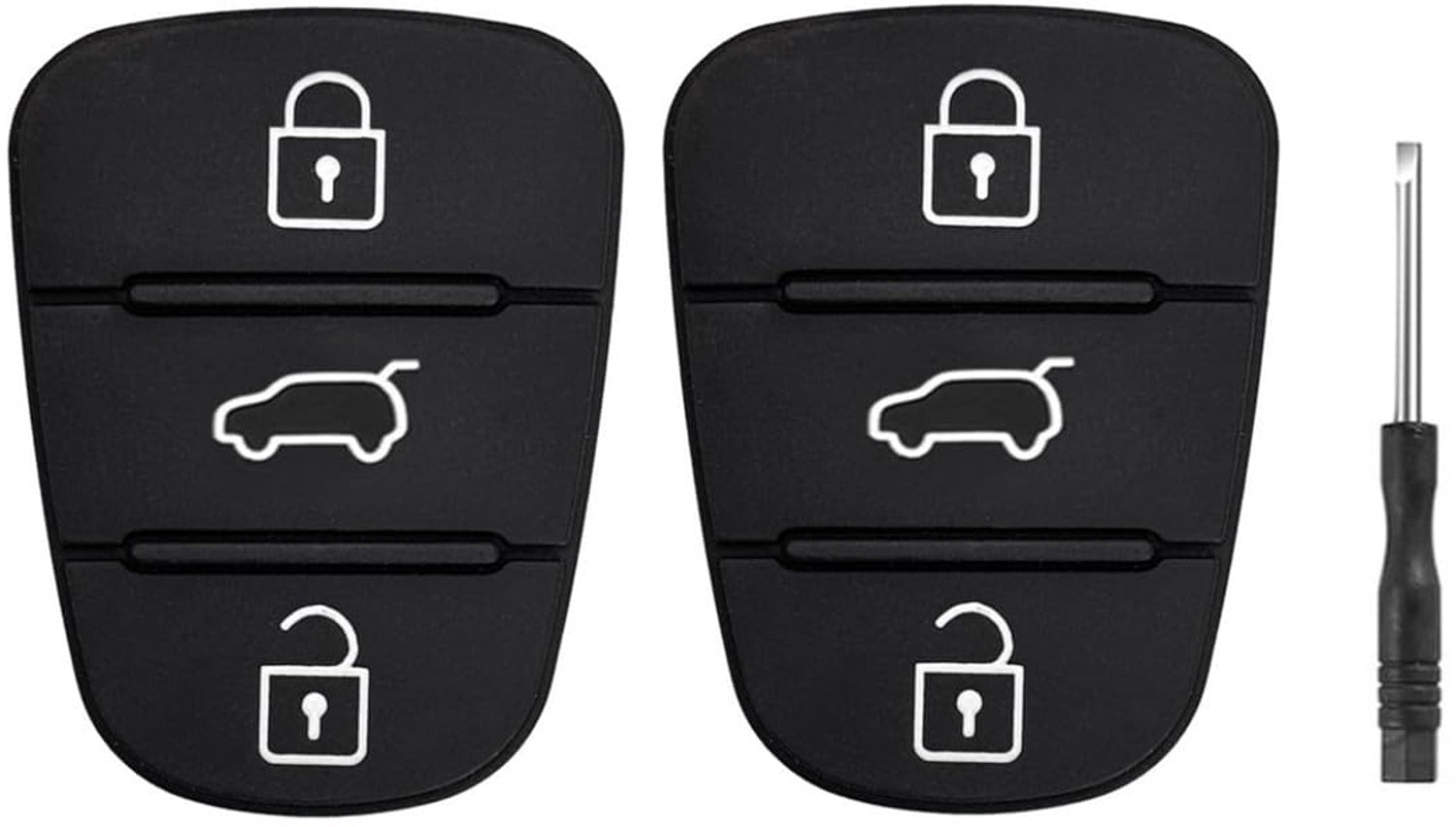 2 Stuks Vervangende Toetsafdekkingen voor Hyundai Autosleutels