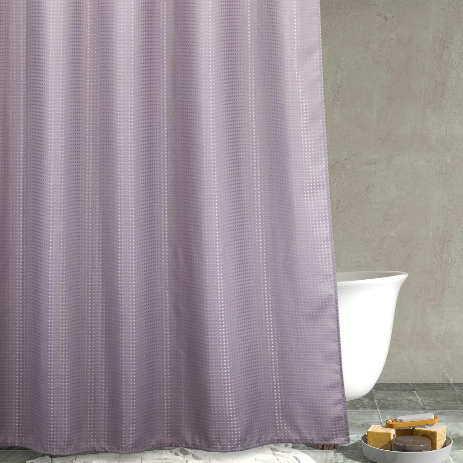 Lavendel Douchegordijn 183x214cm Extra Lang en Waterafstotend