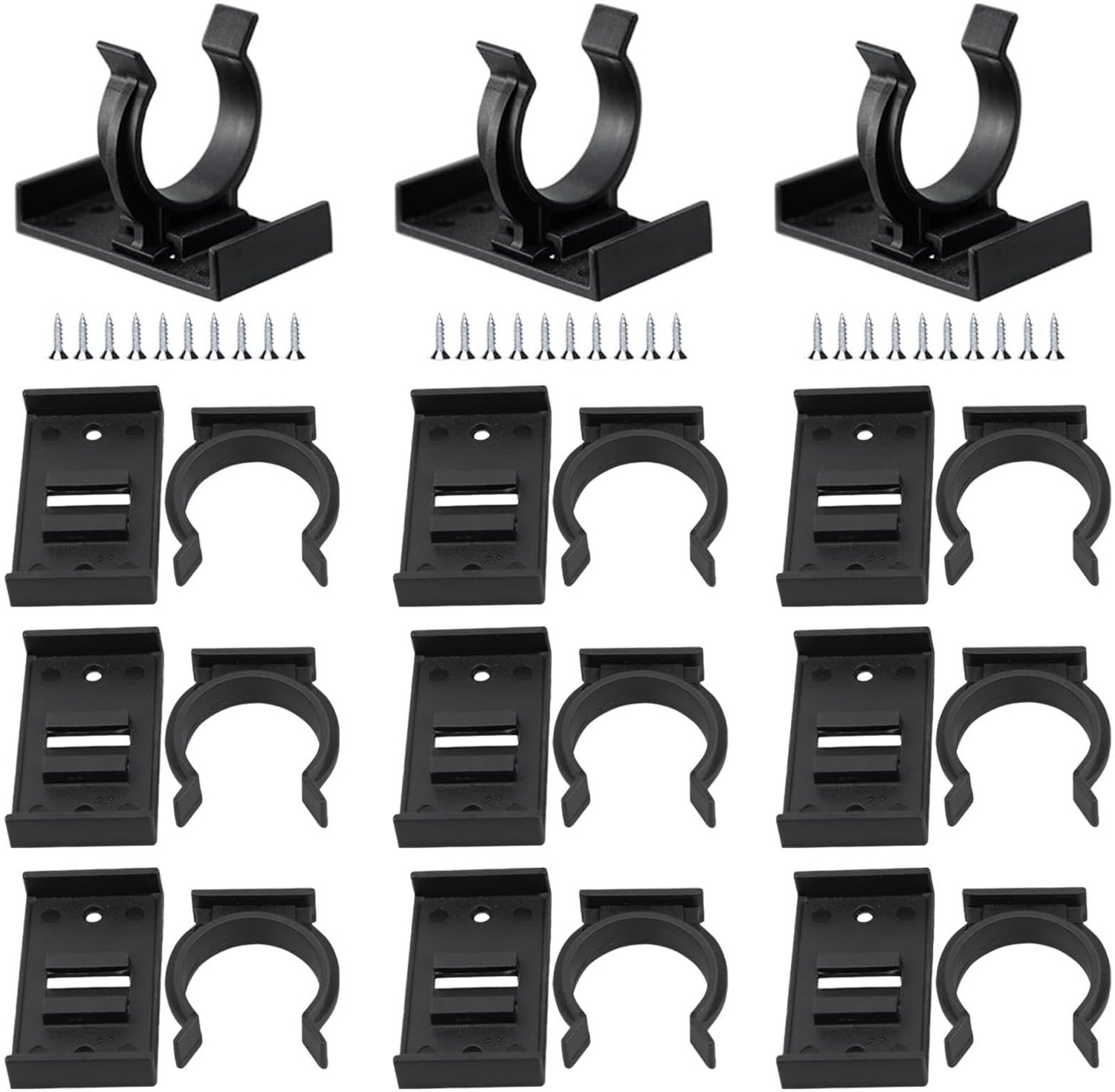 Keukenplintclips - Set van 12 met schroeven