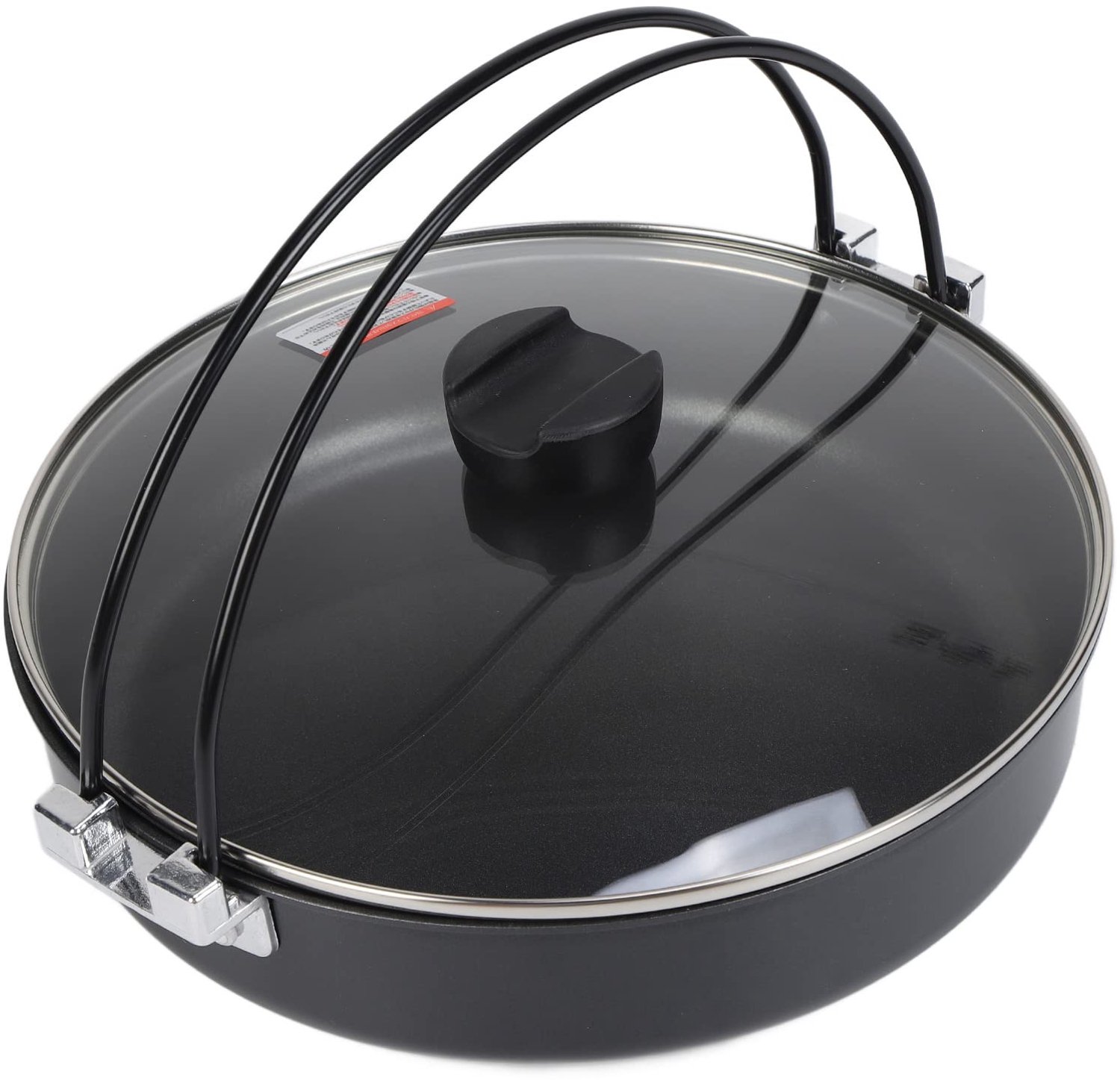 Hot Pot met glazen deksel - 26,9 cm aluminium en anti-aanbaklaag