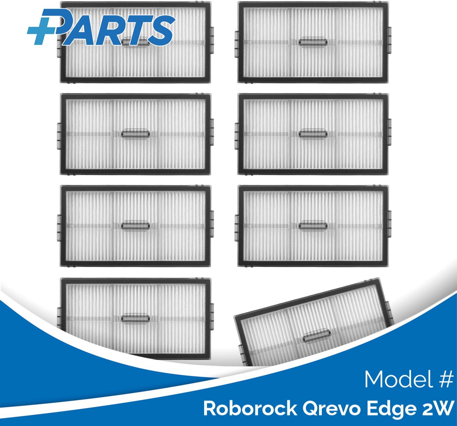 Plus.Parts Roborock Qrevo Edge 2W Filters (8 Stuks, Plus.Parts® alternatief voor 8.02.0471) Overig