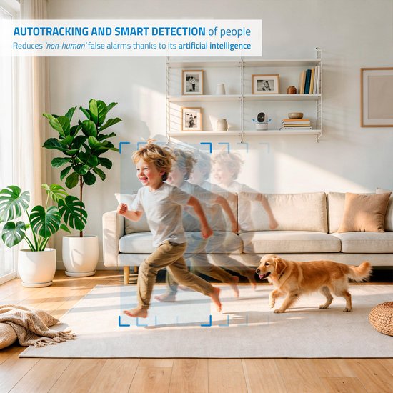 4G Binnen Beveiligingscamera 2K SuperHD met AI Detectie en Tweeweg Audio — afbeelding 4