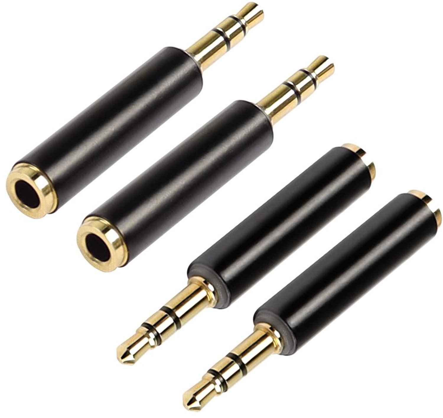 3.5mm TRRS naar TRS Microfoon Adapter voor Camera's en Recorders - 4 Stuks