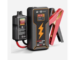 AutoXtreme Jumpstarter 12V voor Auto – 960CCA – Boost Slim 16000– Starthulp met Forcestart, LED-scherm & Powerbank – Incl. Zaklamp & Opbergkoffer