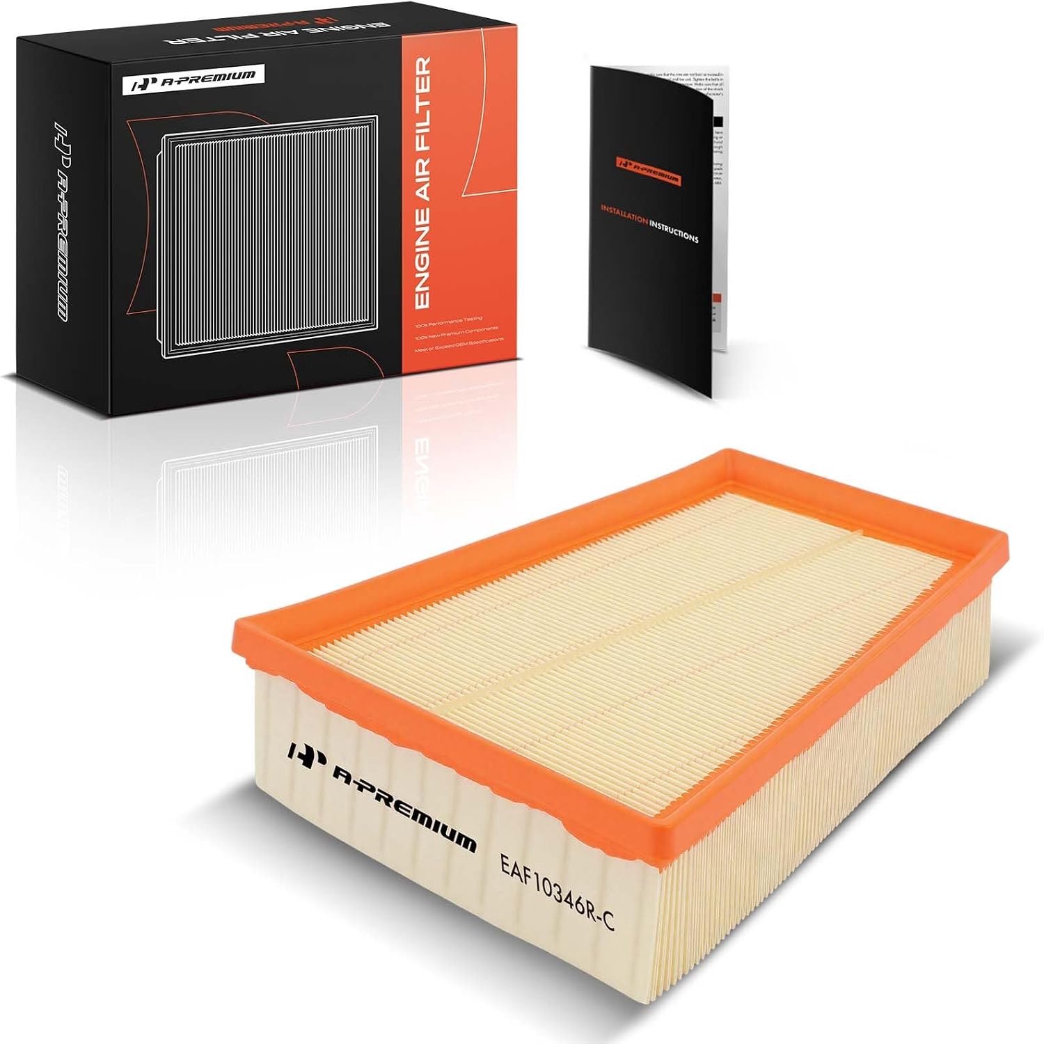 Motorluchtfilter 24,3x19,0 cm - flexibel paneel - vervangbaar - optimale luchtstroom voor Nissan Sentra 2007-2012 - ServiceTopper