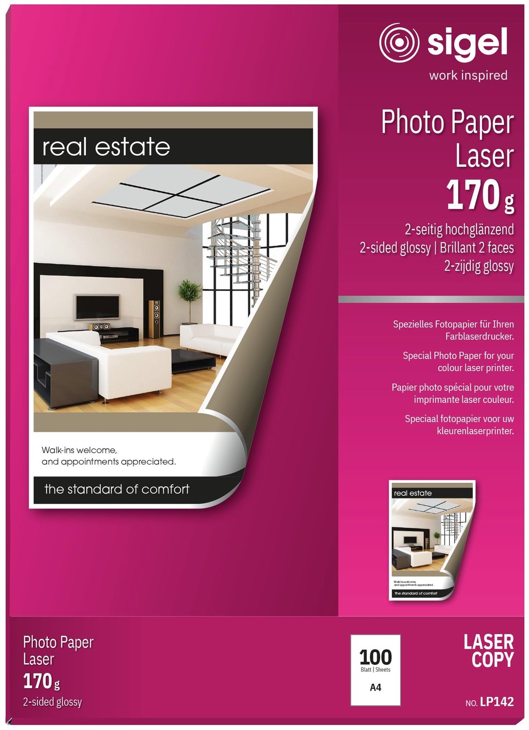 A4 Fotopapier - 170gsm - 100 Vel