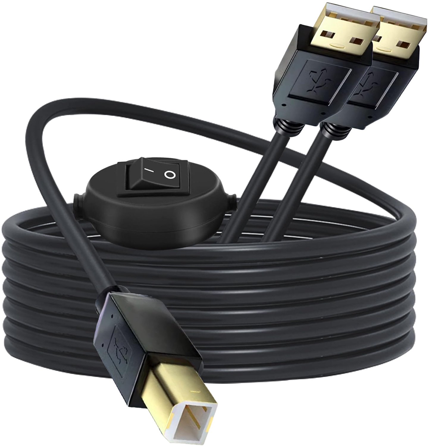 USB Printer Kabel Splitter met Schakelaar voor 2 Computers naar 1 Printer