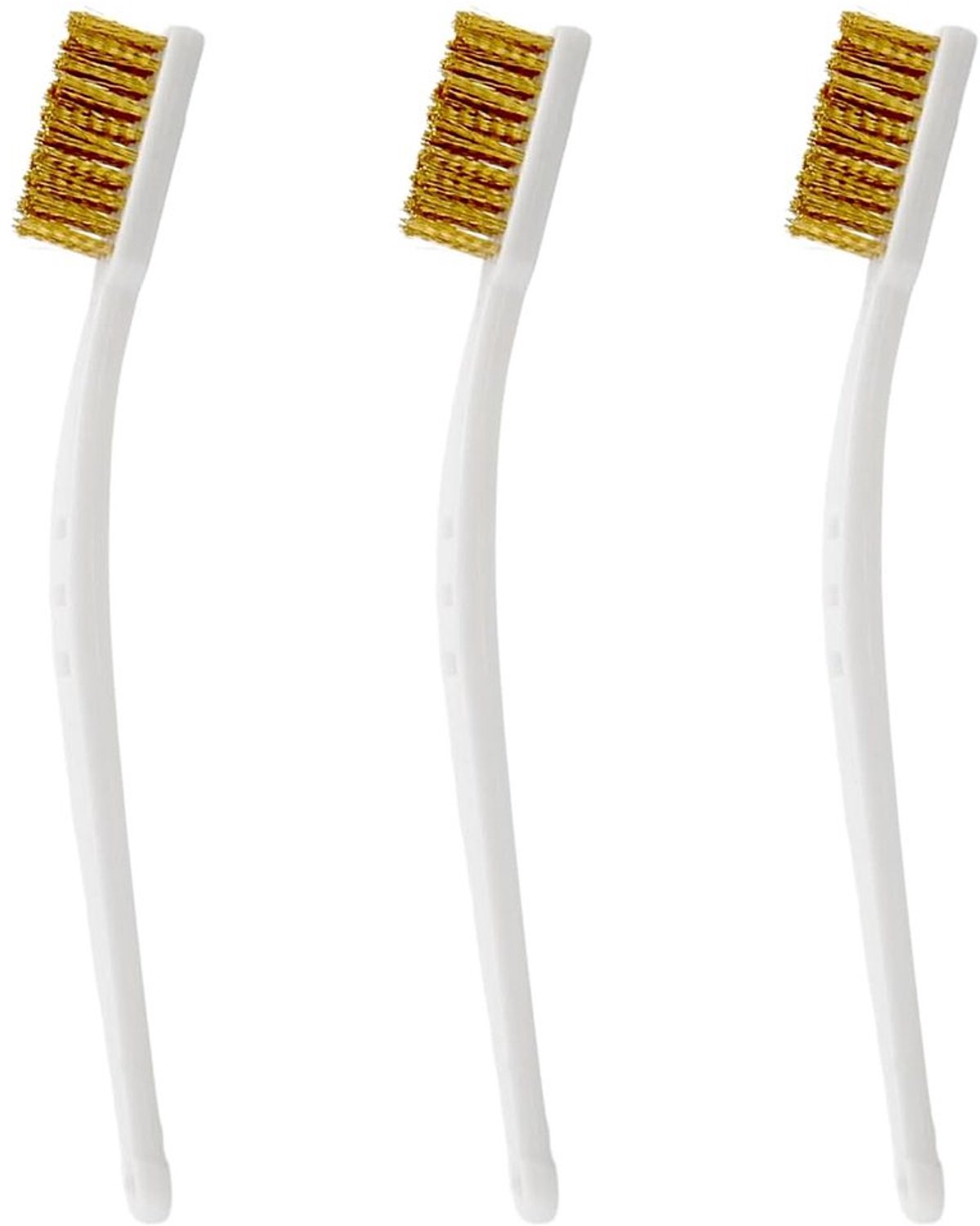 Messingborstels Set van 3 - Reinigingsborstel Koffiemachine - Roestverwijderaar - Diep Reiniging - Geschikt voor Metaal - Curved Design - Reinigingsborstels
