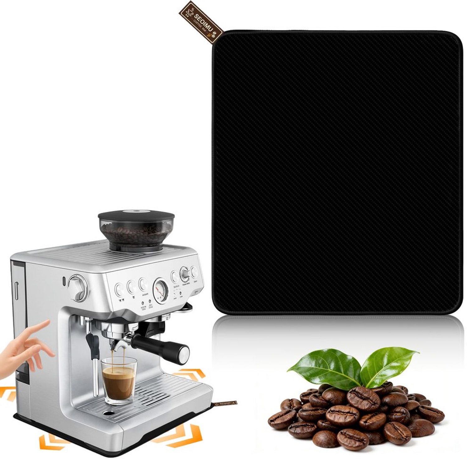 Glijmat voor Espresso Machine met Antislip Ondergrond