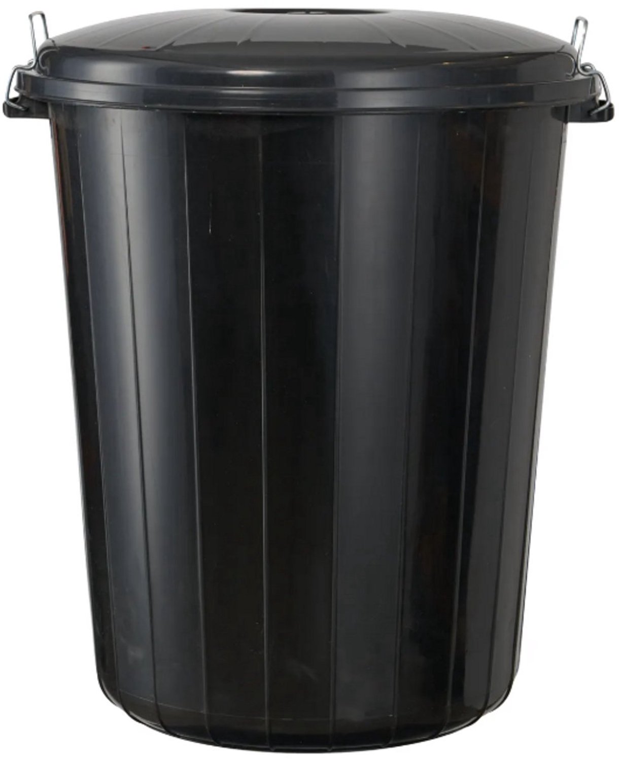 Afvalbak Prullenbak zwart 25l met klips 35xh39cm