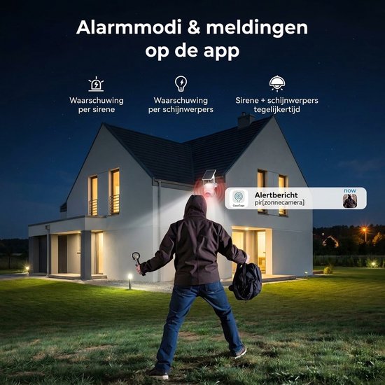 2 Stuks Konsoefuly Draadloze Beveiligingscamera 2K HD - Op zonne-energie werkend - Geen abonnement - Buitencamera met kleurennachtzicht - Bewakingscamera voor Buiten 360° PTZ - Beveiligingscamera Met WiFi en App — afbeelding 4