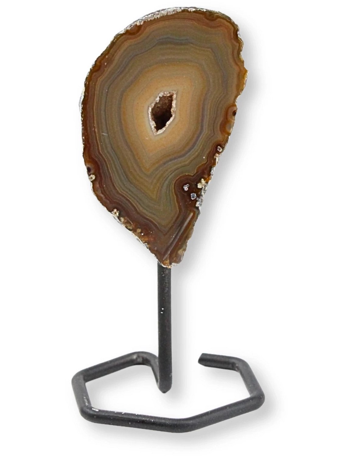 Ruben Robijn Agaat op voet / standaard 14 cm Naturel