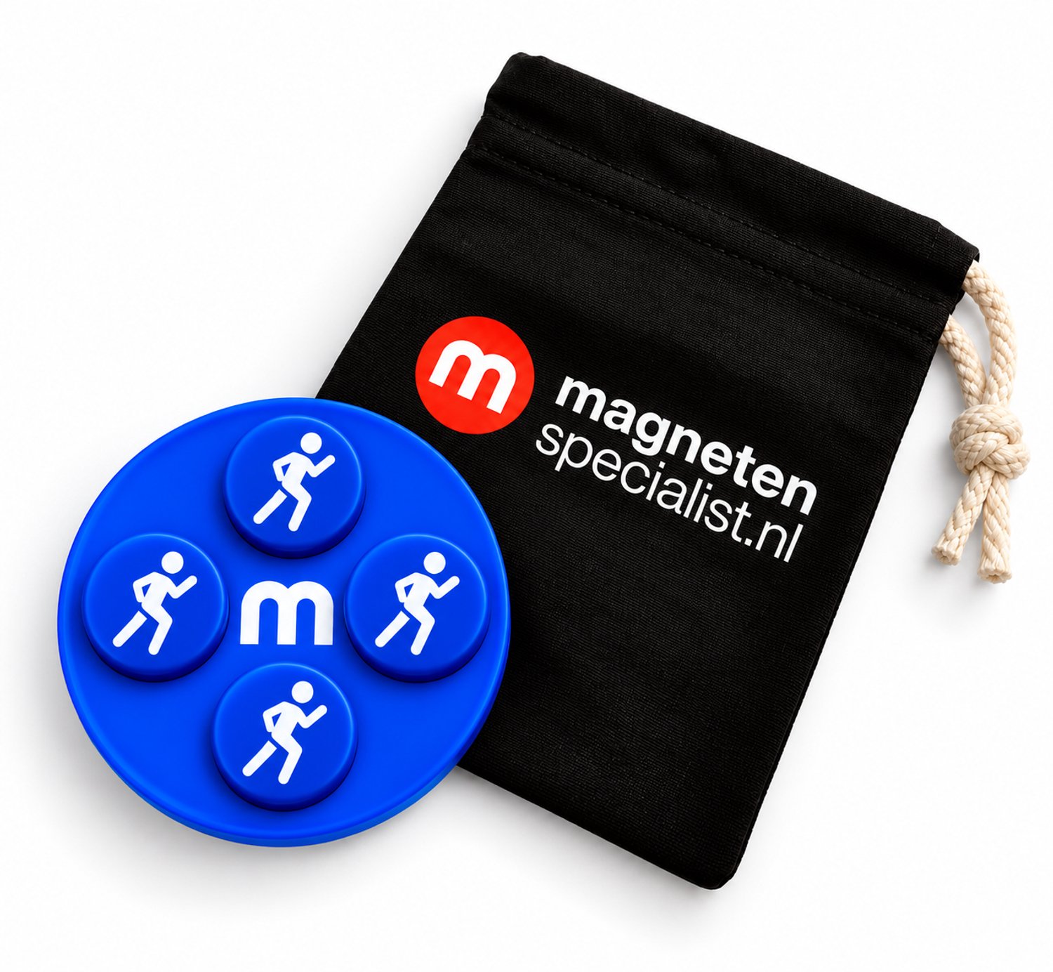 Startnummer Magneten Hardlopen – Donkerblauw – Set van 8