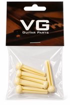 VG brugpinnen gitaar | 6 stuks | wit