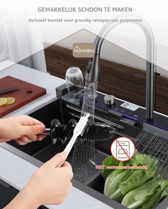 sapcentrifuge-opzet voor staande mixer Afneembaar sapcentrifuge-accessoire met reinigingsborstel voor huishoudelijke keukenmachine — afbeelding 4