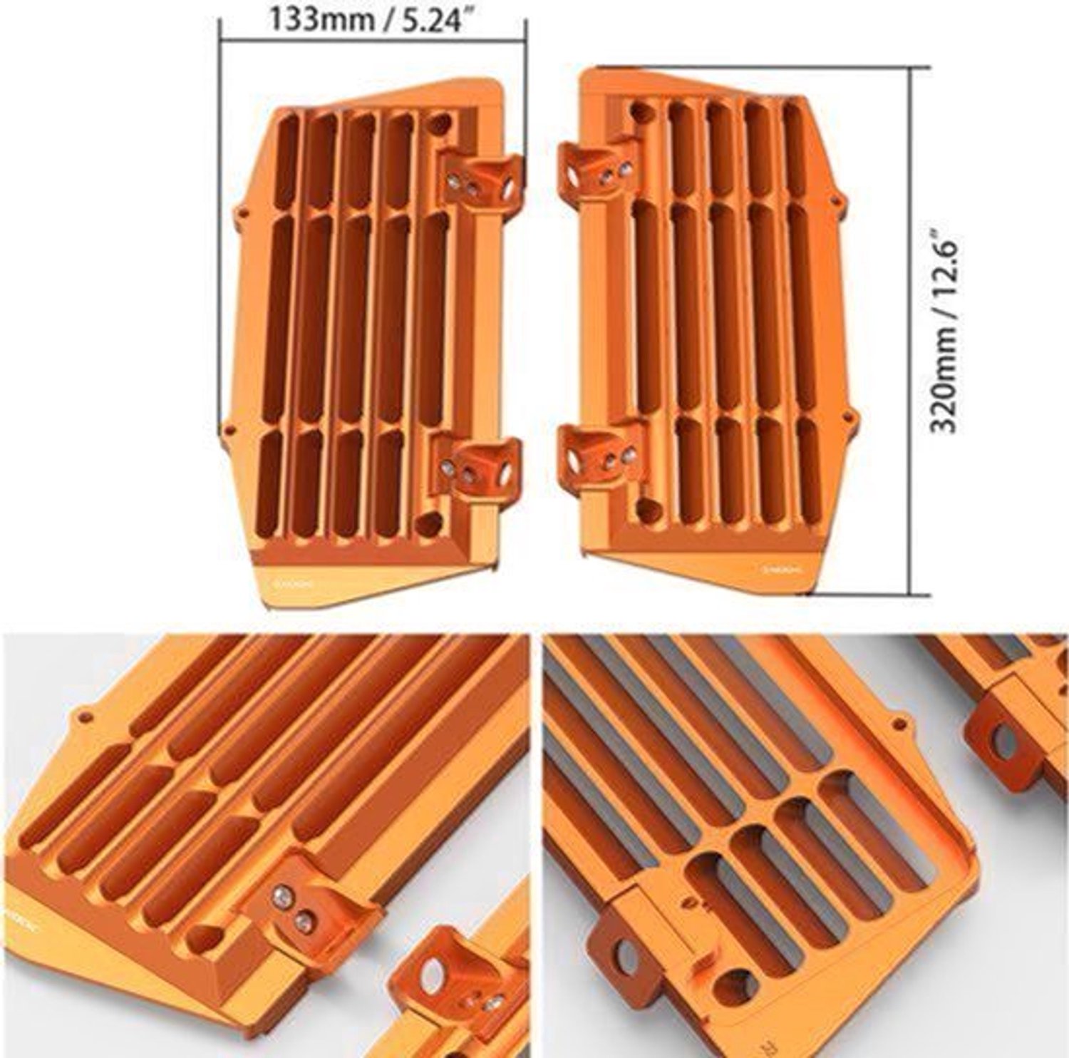 Radiatorbeschermer Motorfiets - Zwart - Aluminium - Voor KTM En Husqvarna - Duurzaam En Sterk