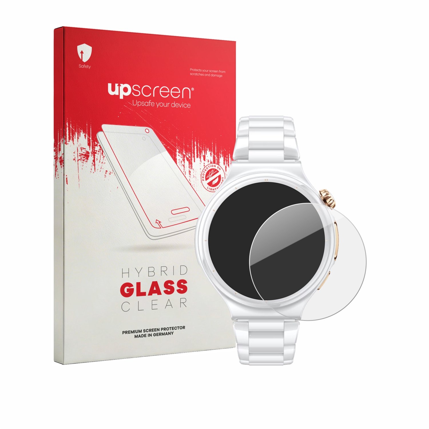 upscreen - Screenprotector voor Huawei Watch 6 Pro 43 mm - Folie Beschermfolie Beschermglas transparant