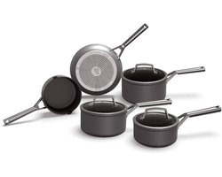 Ninja Foodi C35000EU Zerostick Pannenset - 5 delige kookset - Geschikt voor alle warmtebronnen, inclusief inductie - Ovenbestendig tot 260°C - Vaatwasserbestendig - Zwart