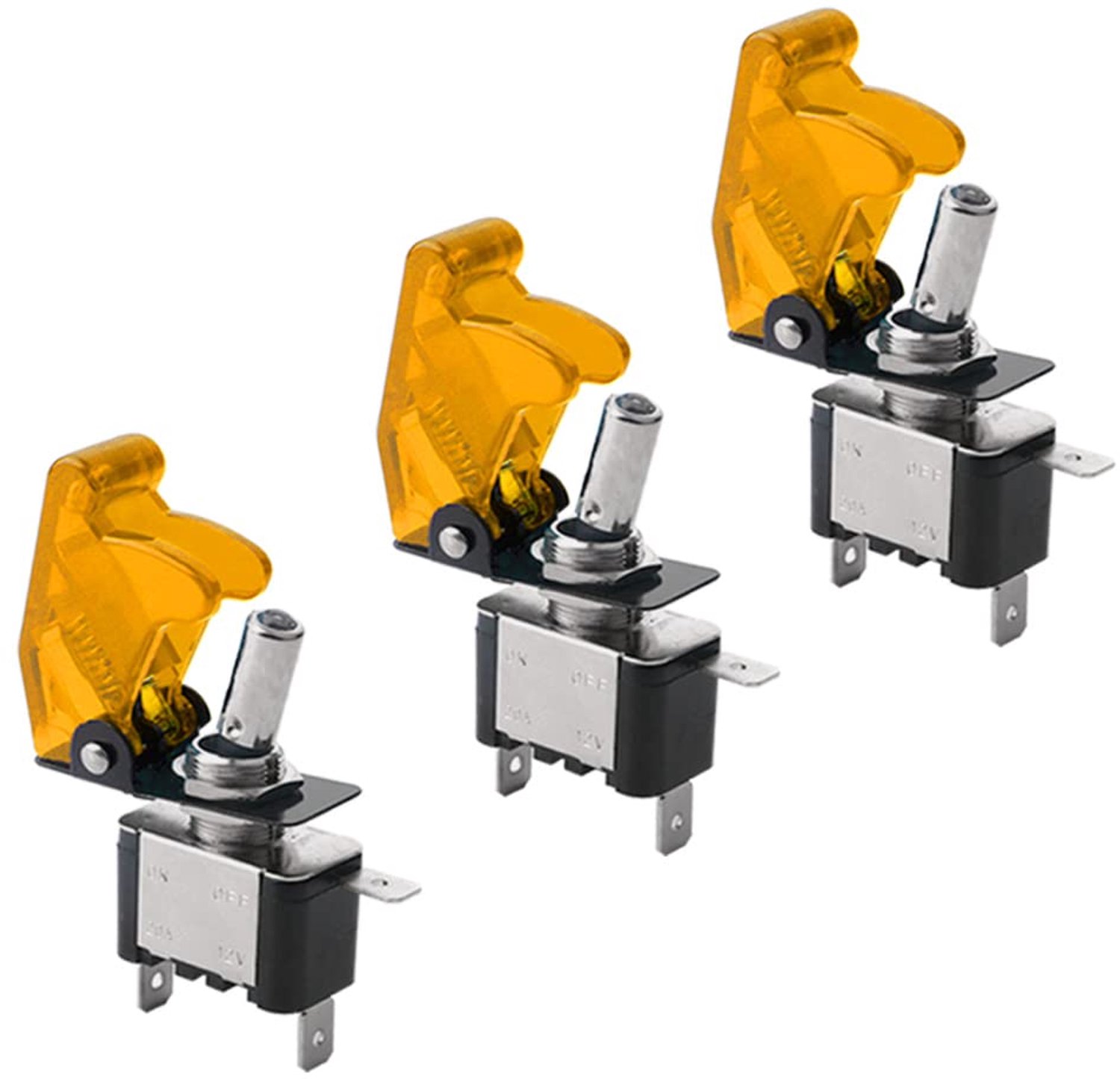 Set van 3 Car Toggle Switches met Waterdichte Deksel