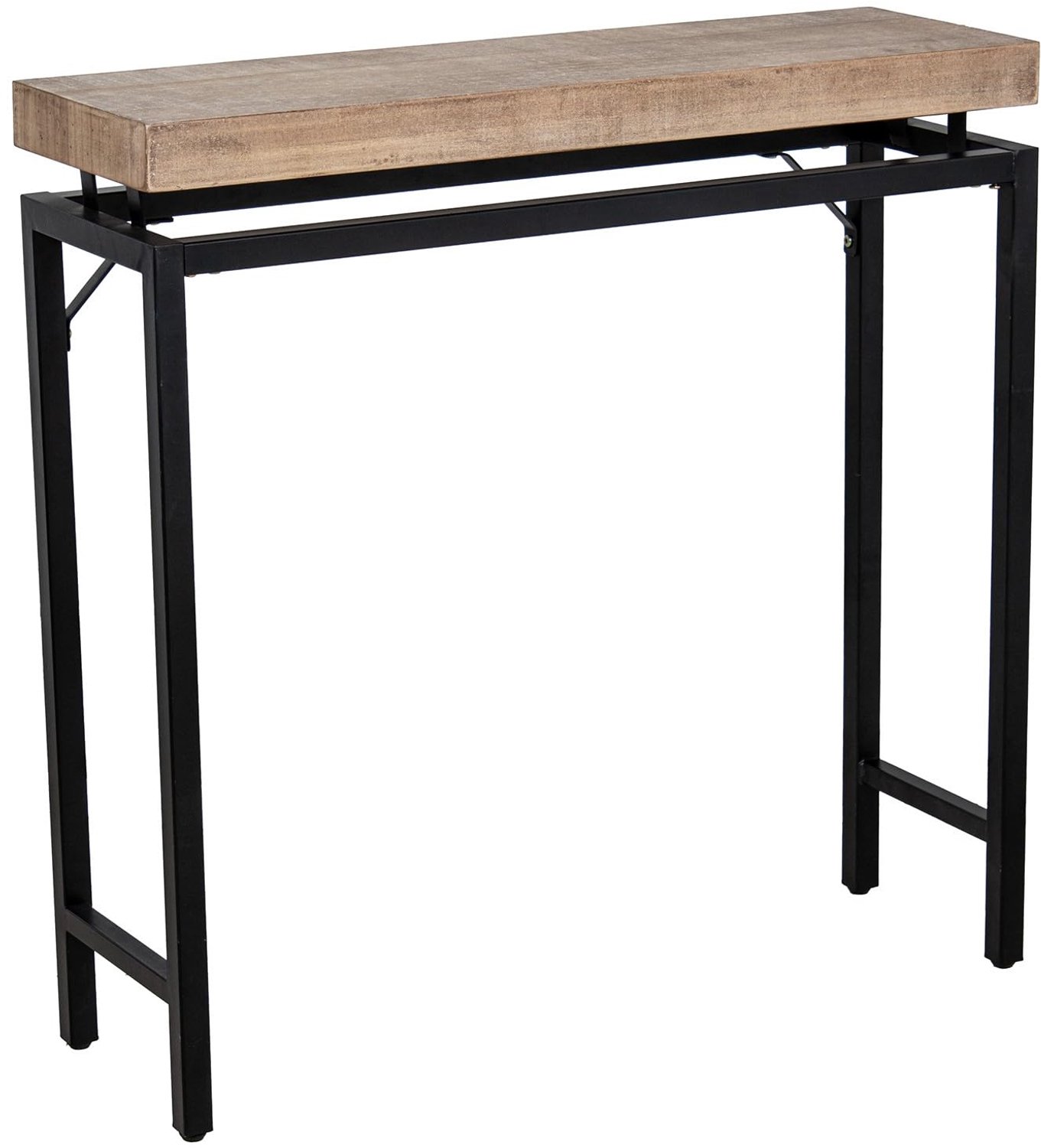 Houten Console Tafel met Metalen Poten 80 x 25 x 80 cm