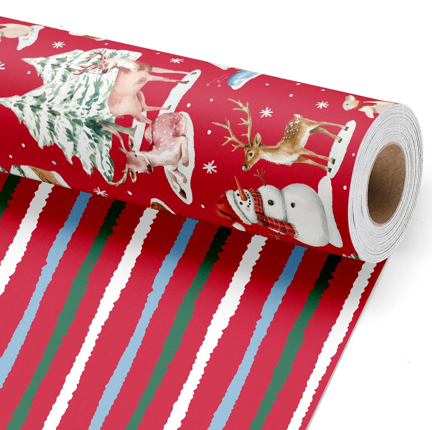 Cadeaupapier Kerstmis met Bosdieren 43 cm x 10 m