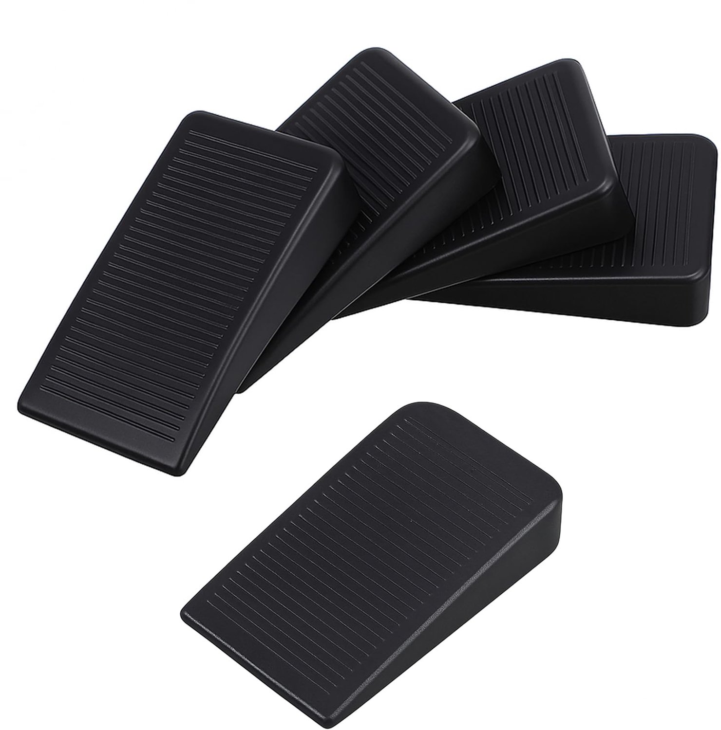 Set van 4 Zwarte Rubber Wedges voor Meubelniveau