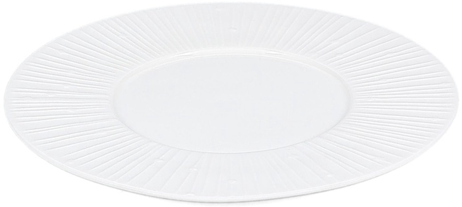 Fameilleur plat bord 21/11cm wit Filora set van 4 - porseleinen eetbord en dinerbord, voor ontbijt, lunch, diner en hoofdgerecht, vaatwasser- en magnetronbestendig, voedselveilig, servies voor thuis, restaurant en horeca, mooi als cadeau