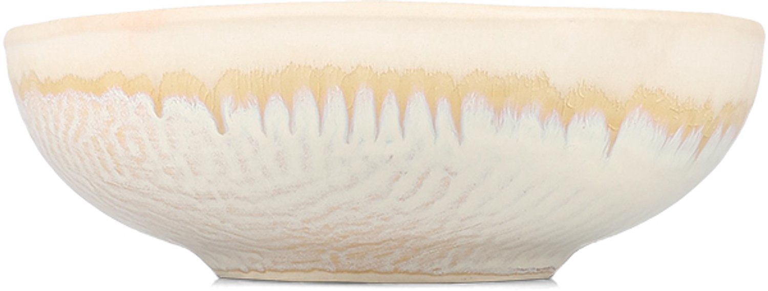 Fameilleur kom 18 x 6,5 cm zandkleur Base set van 4 - porseleinen serveerkom en schaaltje, voor ontbijt, muesli, soep, dessert, snacks en bijgerechten, vaatwasser- en magnetronbestendig, voedselveilig, servies voor thuis, restaurant en horeca