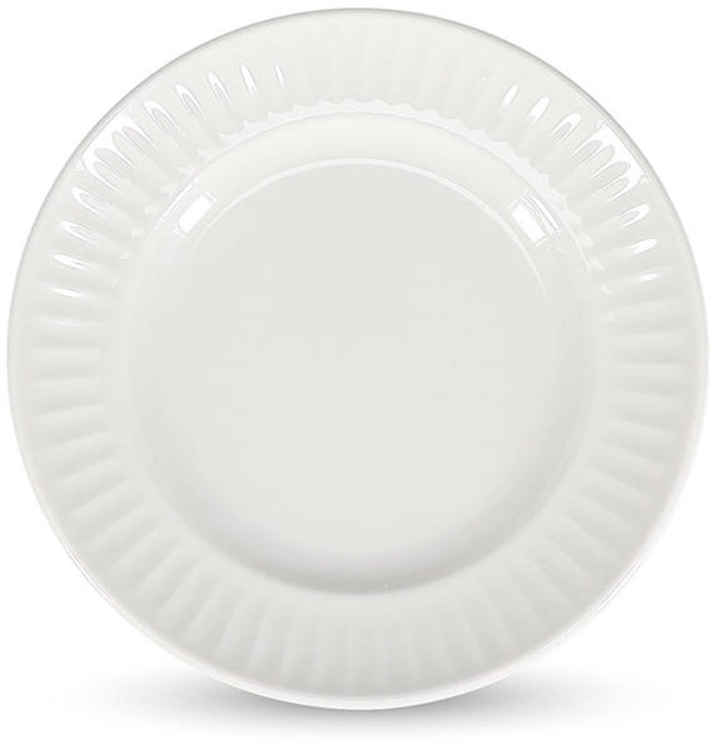 Fameilleur plat bord 21cm wit Solar set van 6 - porseleinen eetbord en dinerbord, voor ontbijt, lunch, diner en hoofdgerecht, vaatwasser- en magnetronbestendig, voedselveilig, servies voor thuis, restaurant en horeca, mooi als cadeau