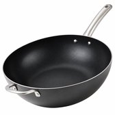 ISENVI Murray Wokpan Inductie - 36 cm (XL) - Keramisch - RVS Greep - Wok - PFAS, PTFE Vrij - Alle Warmtebronnen