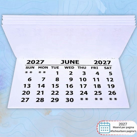 2026 Kalender Tabs Mini Jaar Planner Kalender Pads - Gestikte Witte Papieren Kalender voor Gepersonaliseerd Cadeau Kleine Bureaukalender Perfect voor Handgemaakte Feestelijke Ambachten Thuis Klas of — cadeau in Cadeau-ideeën - foto 4