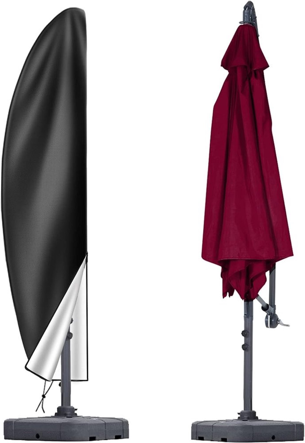 Waterproof Parasolcover voor 2.5m tot 4m - UV Bestendig Zwart