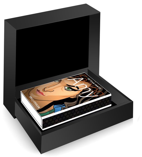 Facing Amy boek in een luxe zwarte geschenkdoos van MatchBoox.