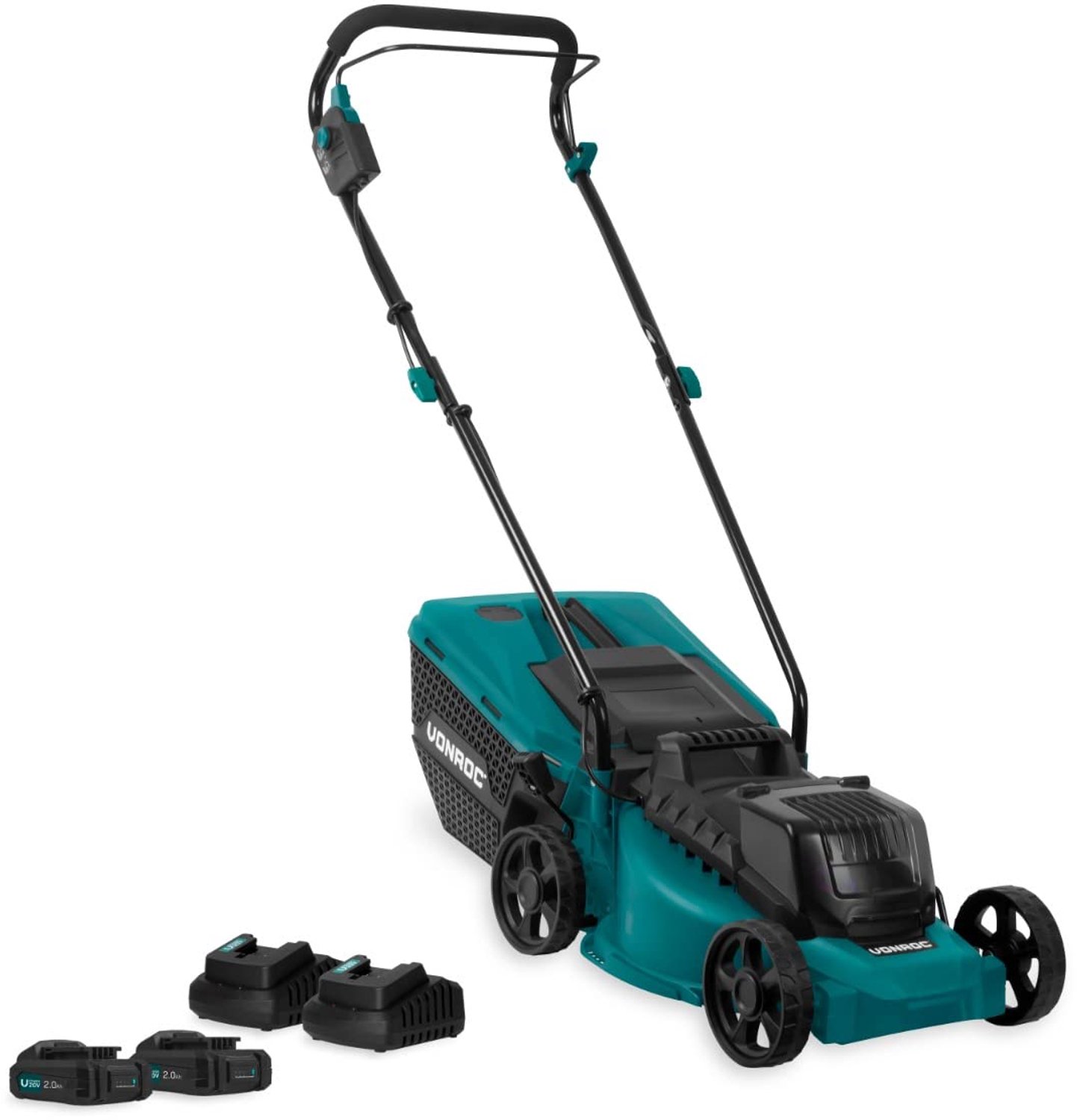 Accu Grasmaaier 40V - 33 cm snijbreedte - Inclusief 2 accu's en snellader