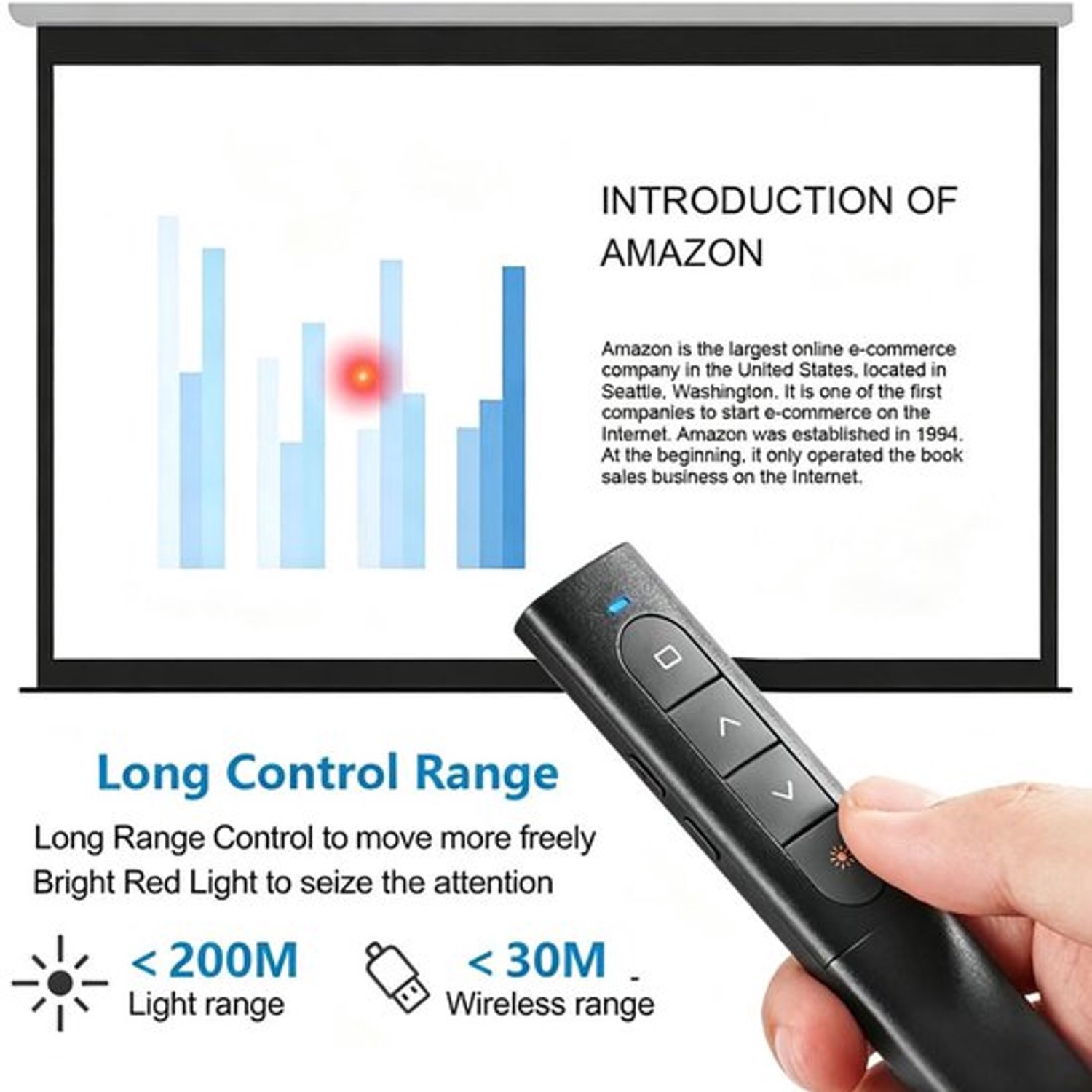 USB/Type-C 2 in 1 Draadloze Presenter Oplaadbaar, Hyperlink Volume Presentatie Clicker voor Powerpoint Presentatie Remote Slide Advancer PPT Clicker voor Mac iPad Computer Laptop