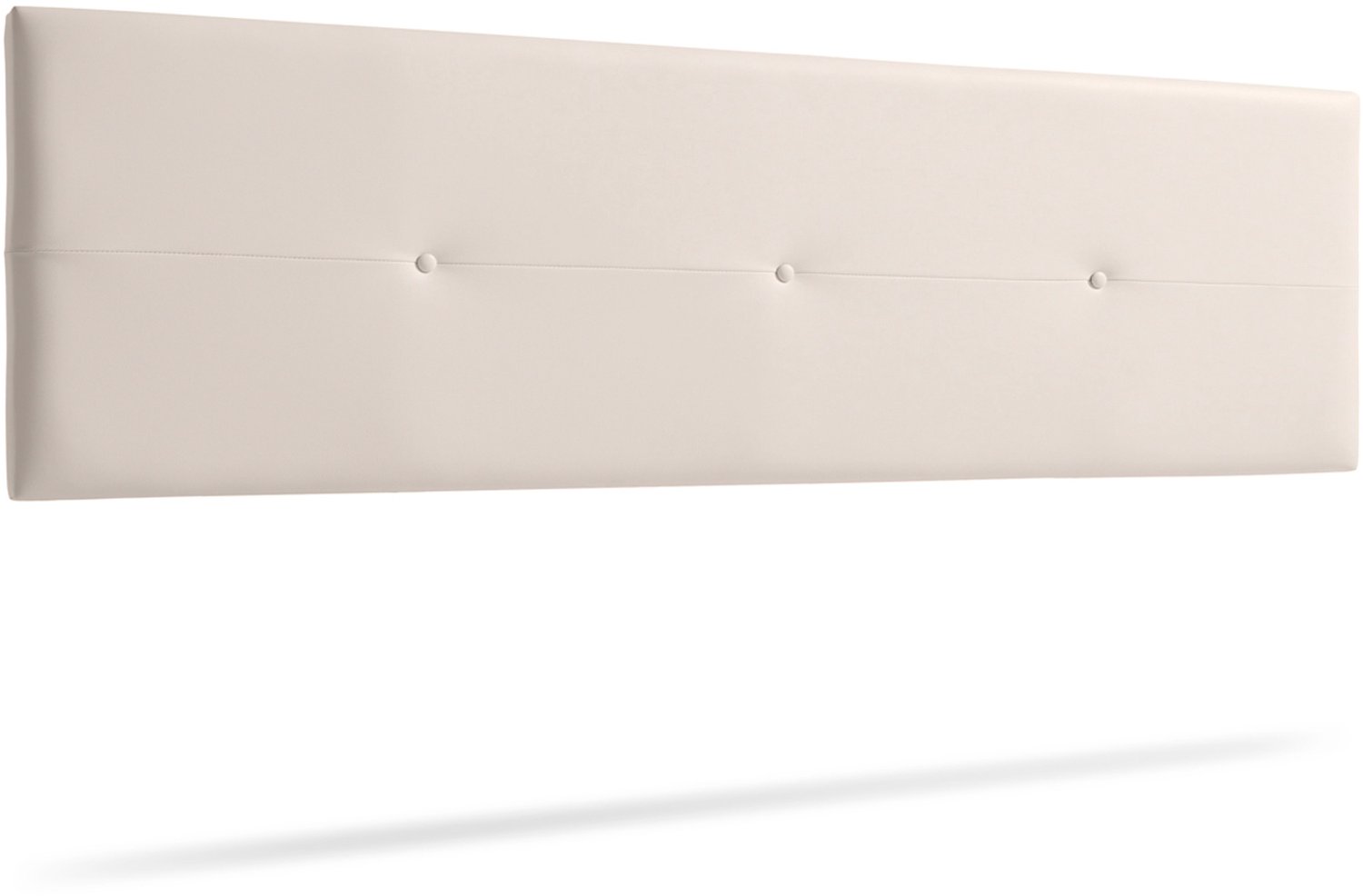 Moonia Napoli - Hoofdbord 90 cm - Gestoffeerd - Kunstleer beige - Wandmontage met muurschroeven
