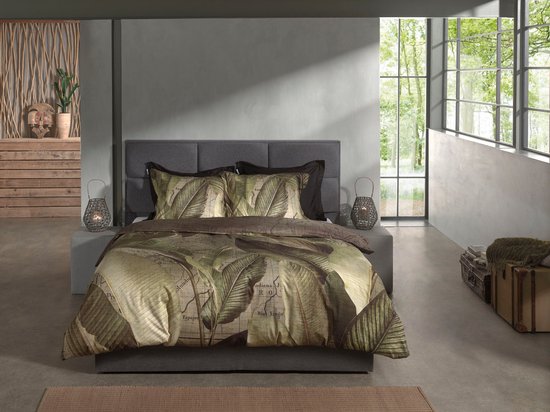 Heckettlane Bruna Dekbedovertrek - Eenpersoons - Katoen - 140x200-220cm - Groen van Merkloos — afbeelding 5