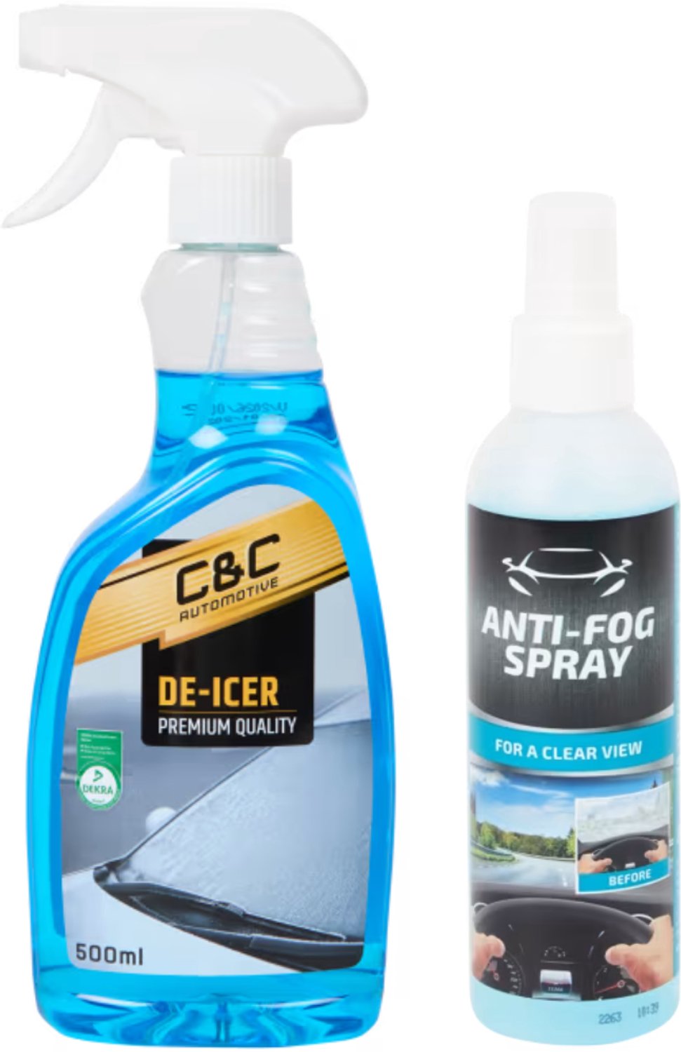 C&C ruitenontdooier 500ml + Anti-condensspray 200ml - ontdooispray