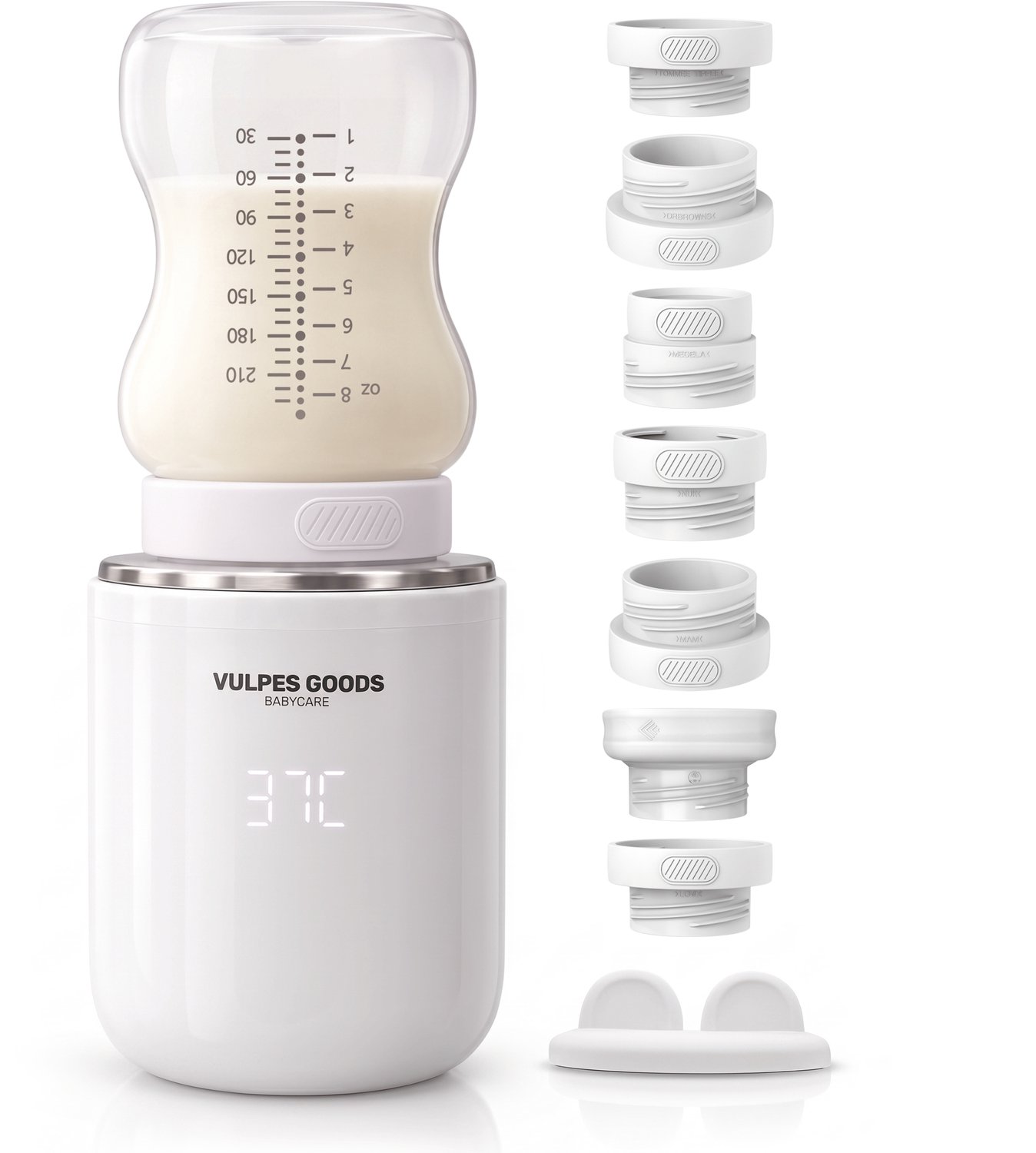 Bol.com Vulpes Goods® BabyCare - Flessenwarmer Pro - Draagbare Baby Flessenwarmer voor Onderweg - Intelligente Flesverwarmer - 4... aanbieding