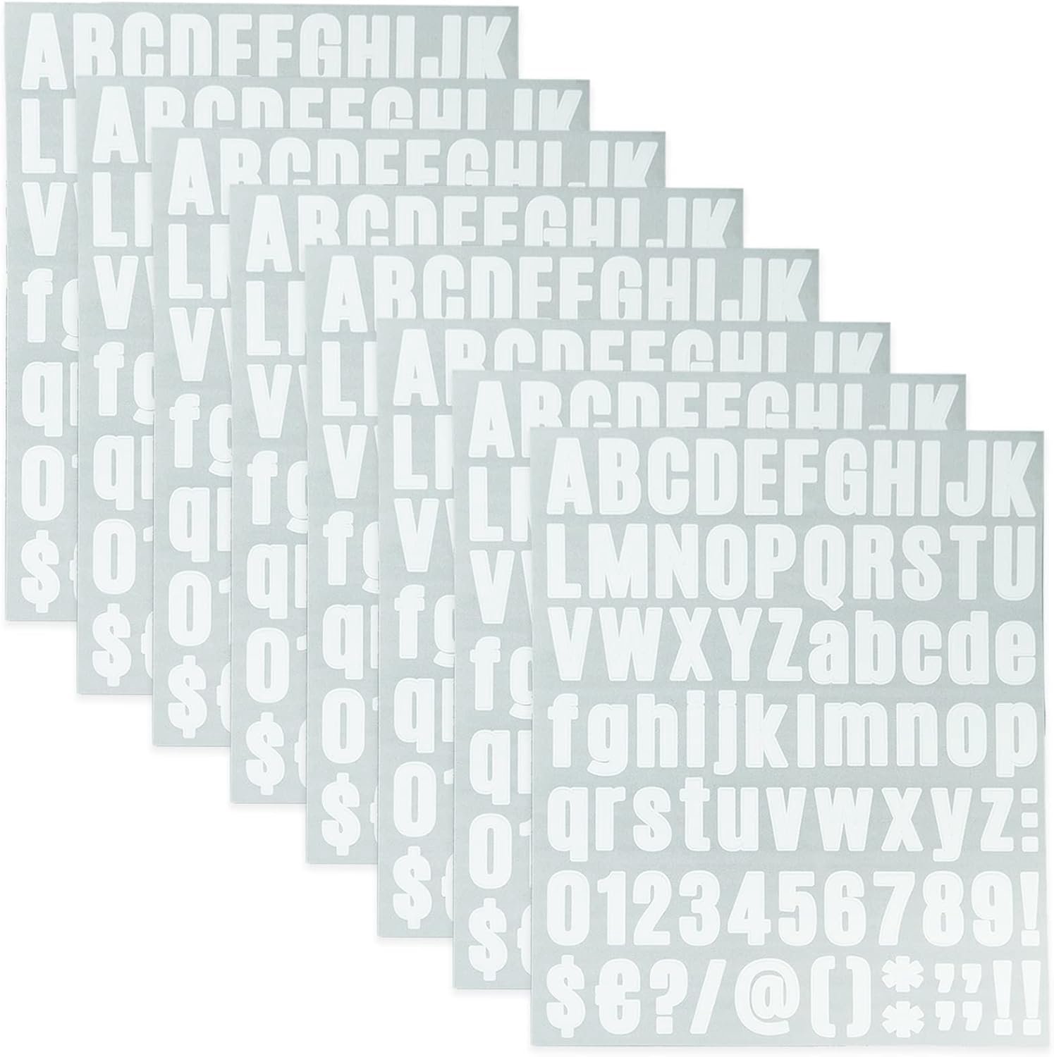 8 vellen letters en cijfers voor brievenbus brievenbusnummersticker, zelfklevende vinylletters en cijferset voor raam - Homevero