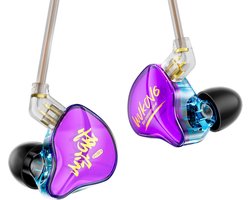 Yinyoo KBEAR K01 PRO gaming-oortelefoon IEM paars, zonder microfoon - ShopVlot