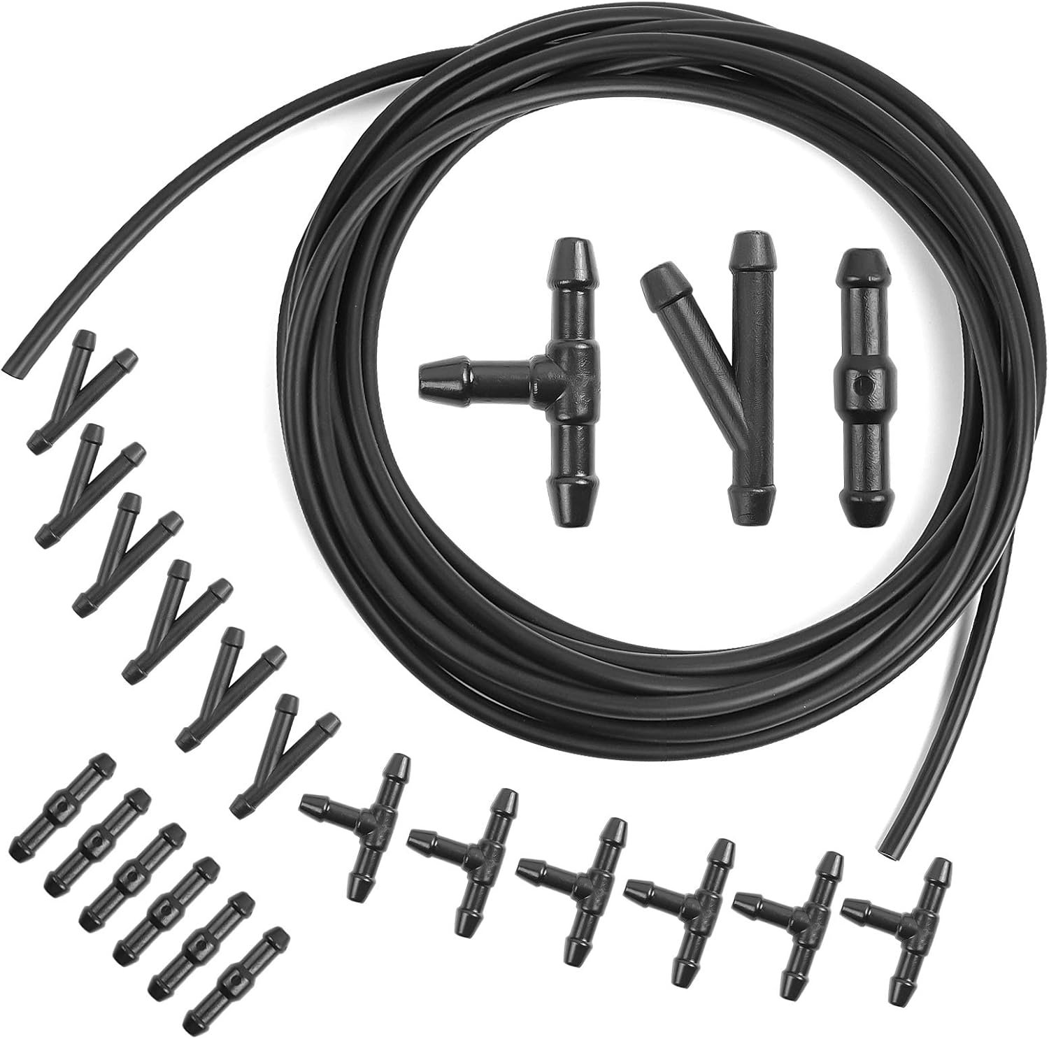 OTUAYAUTO Hose Set, Windscreen Wiper Hose, 6 m, Universal Windscreen Wiper Fluid Hose with 18 Hose Connection - ShopVlot