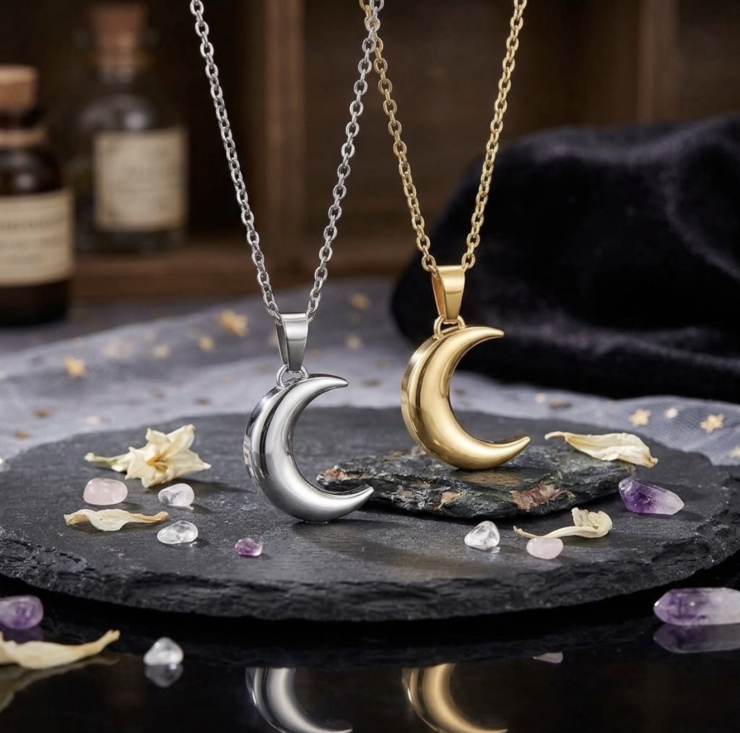 Sieraden as ketting-Zilver -van roestvrijstaal
