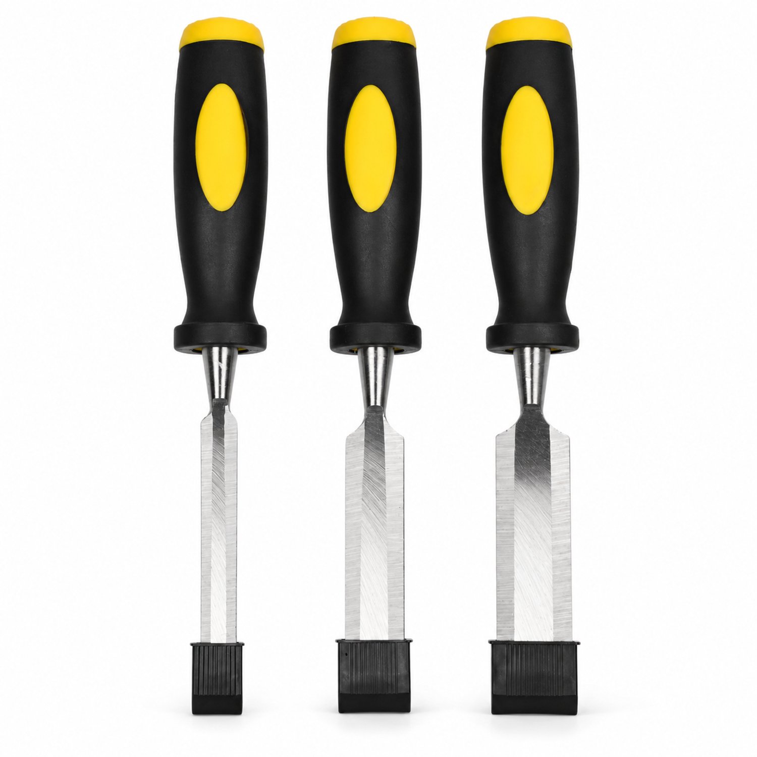 Houtbeitelset 3-delig - 12, 20 en 26 mm - Pro-Grip handgrepen