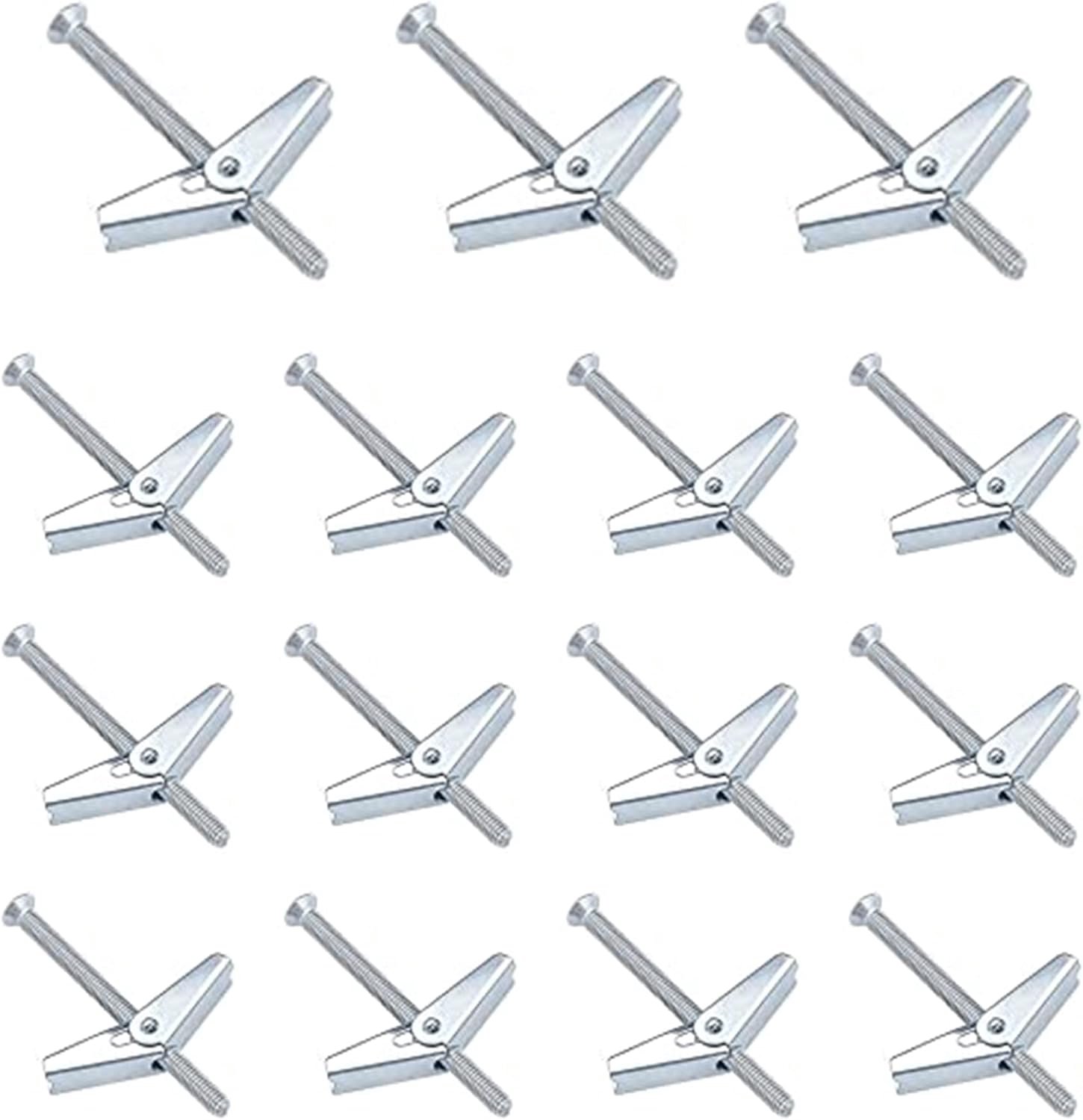 15Pcs Spring Folding Dowel Hooks Ceiling Hooks Carbon Steel Hook Dowels Ceiling M4 Expansion Screws, Extra Screws - ShopVlot