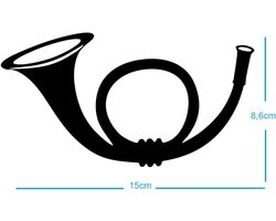 Posthorn Sticker Mailbox Sticker Symbol Sticker (RPMt6/2) (15cm) - ShopVlot