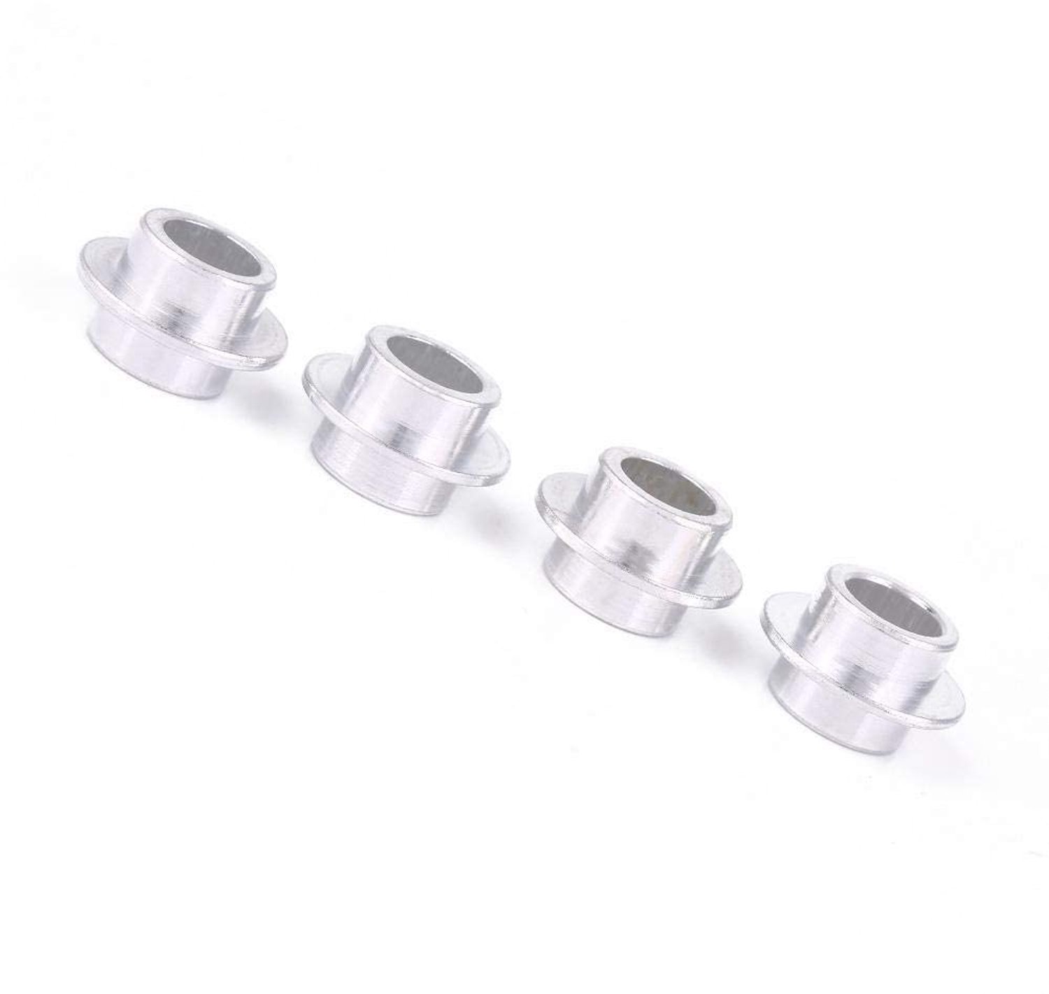 Dailygoods- Afstandhouders 15 Stuks Roestvrij Stalen Glijders Reserveaccessoires Rolschaatsen Praktisch en Duurzaam Binnendiameter 8 mm Skat Zilverkleurig