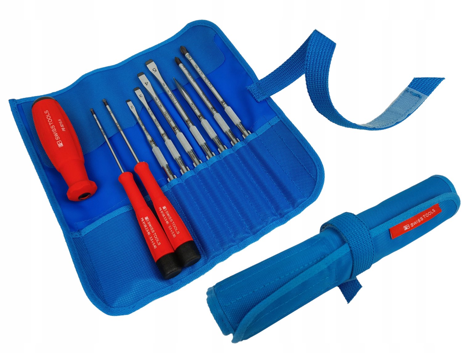 Swiss Tools PB 8218 Schroevendraaierset met Wisselbits - Lange Platte & PH